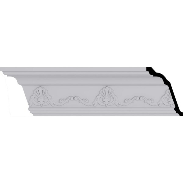 Ekena Millwork 4 3/8"H x 3 1/4"P x 5 3/8"F x 94 1/2"L, (6 1/2" Repeat), Versailles Crown Moulding MLD04X04X05VE - main